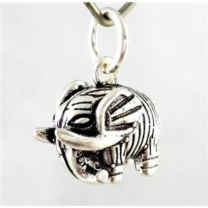 Thailand Sterling Silver pendant, antique silve, approx 15-18mm [925ATS023]
