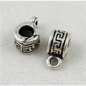 Thailand Sterling Silver hanger, antique silve, approx 6x9mm, 3mm hole [925ATS026]
