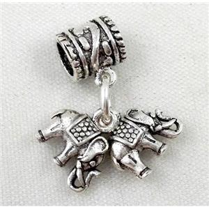 Thailand Sterling Silver bead, antique silve, approx 10-12mm, 4mm hole [925ATS031]