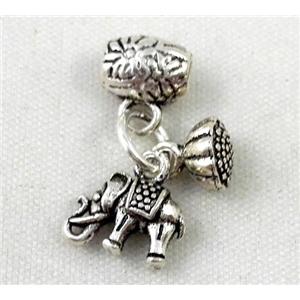 Thailand Sterling Silver bead, antique silve, approx 6-10mm, 3mm hole [925ATS034]
