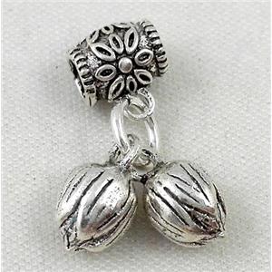 Thailand Sterling Silver bead, antique silve, approx 6-10mm, 3mm hole [925ATS036]