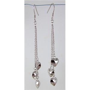 sterling silver Earring, 8mm dia,68mm length [925ER11]