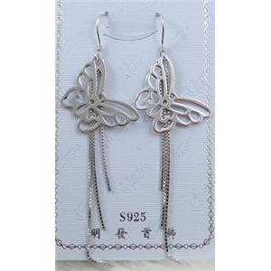 sterling silver Earring, 22x16mm,70mm length [925ER12]