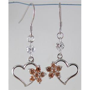 sterling silver Earring, 15mm dia,35mm length [925ER16]