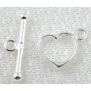 Sterling Silver Toggle Clasp, 14x10mm,stick:19mm [925TC05]