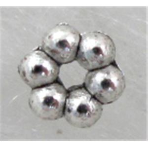Tibetan Silver Spacer Beads, 3.5mm dia [A0763]