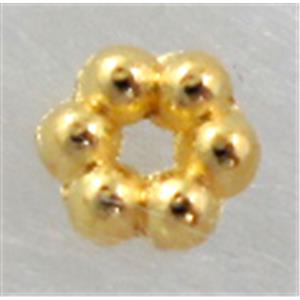 gold plated Tibetan Silver Spacer Beads, 3.5mm dia [A0763GP]