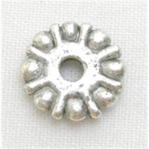 Tibetan Silver spacer beads, 9mm diameter [A44]