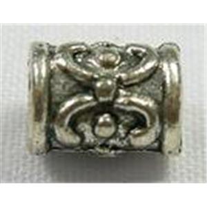 Tibetan Silver spacer beads, 6mm length, 5mm dia [A510]