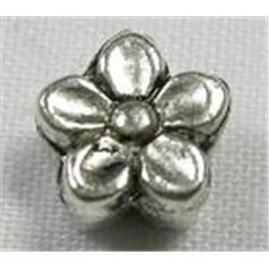 Tibetan Silver flower, 6.5mm diameter [A727]