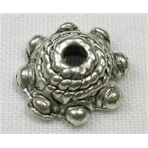 Tibetan Silver beadcaps, 9mm diameter [A84]