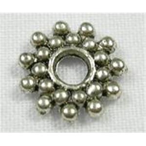 Tibetan Silver spacer beads, 9mm diameter [AA119]