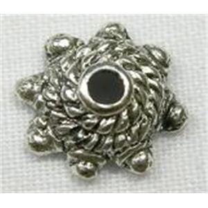 Tibetan Silver beadcaps, 8.2mm diameter [AA144]