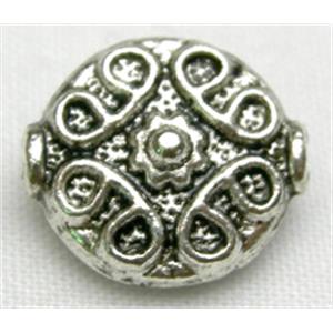 Tibetan Silver Chinese knotting spacer, 11mm diameter [AB102]