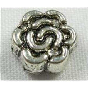 Tibetan Silver spacer beads, 6.5mm diameter [AB13]
