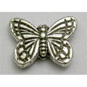 Tibetan Silver butterfly beads, 15mm wide [AB409]