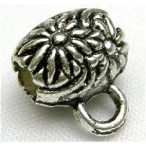 Tibetan Silver hangers, 7mm dia, 9mm length [AB699]