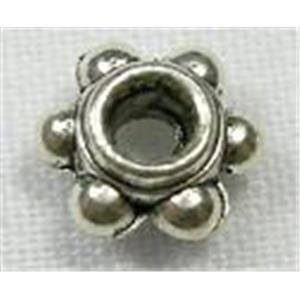 Tibetan Silver spacer beads, 6mm diameter [AB85]