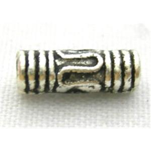 Tibetan Silver Tube Beads, 8mm length, 3mm diameter [ABCL03-3]