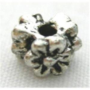 Tibetan Silver Space Beads, 6mm diameter [ABCL04-224]