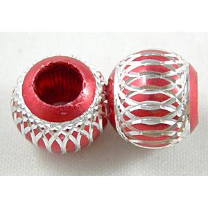 Red Aluminium Spacer Beads, 12mm dia [ABSP03-12MM]