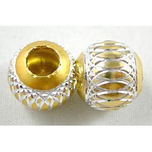 Gold Aluminium Spacer Beads, 12mm dia [ABSP04-12MM]