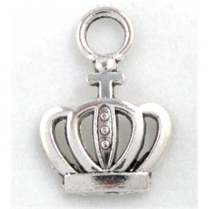 Tibetan Silver crown pendants, Zn Alloy, 15x22mm [AC02-1243]