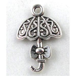 Tibetan Silver umbrella pendants, Zn Alloy, 13x19mm [AC02-1256]
