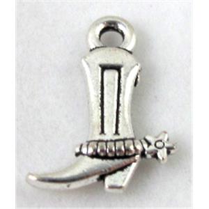 Tibetan Silver shoe pendants, Zn Alloy, 12x16mm [AC02-1261]