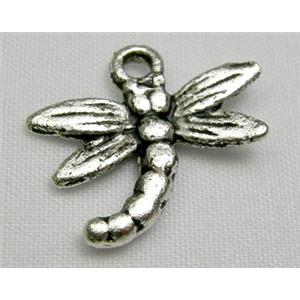 Tibetan Silver dragonfly beads, 18mm wide [AC0273]