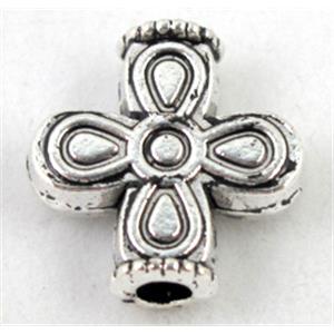Tibetan Silver Spacers bead, non-nickel, 14.5x14.5mm, 2.5mm hole [AC04-433]