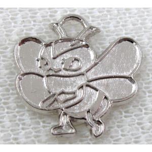 Tibetan Silver honeyBee charm pendant, 18x18mm [AC0409]