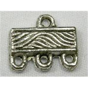 3-1 Branch Connector, Tibetan Silver Linkers, 12mm length [AC418]