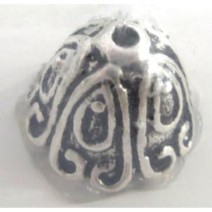 Tibetan Silver caps bead, Lead free and nickel Free, 12x15mm [AD10813FF]