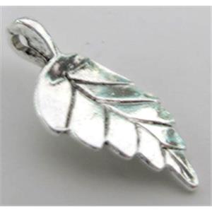 leaf, Tibetan Silver pendant, Non-Nickel, 28x14mm [AD12397]