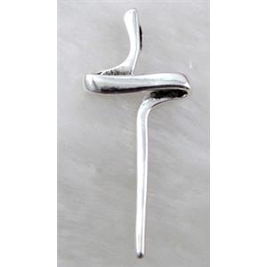 Tibetan Silver cross pendant non-nickel, 20x45mm [AD12430]