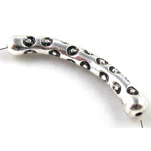 Tibetan Silver tube bead, lead free and nickel free, 3x35mm,1mm hole [AD13720FF]