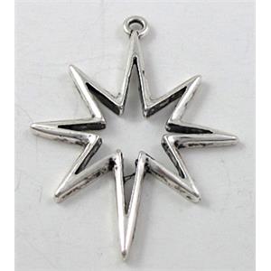 northStar pendant, Tibetan Silver non-nickel, 26x35mm [AD18513]