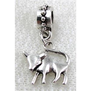 Tibetan Silver pendants, Lead free and nickel Free, 9mm dia,hole:4mm; 15x15mm [AD20438FF]