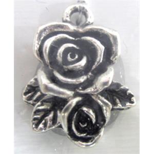 Tibetan Silver flower pendant non-nickel, 19x16mm [AD28638]