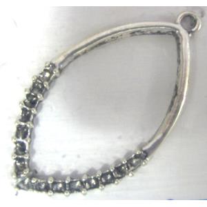 Tibetan Silver pendant non-nickel, 36x20mm [AD29608]