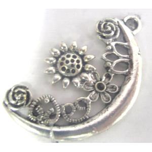 Tibetan Silver pendant non-nickel, 32x20mm [AD29611]