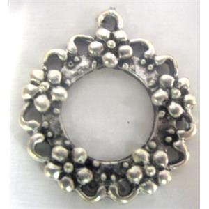 Tibetan Silver pendant non-nickel, 26x22mm [AD29619]
