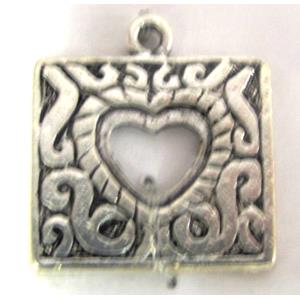 Tibetan Silver pendant non-nickel, 19x17mm [AD29620]