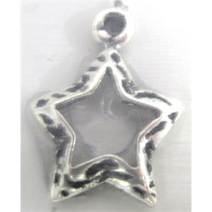 Tibetan Silver star pendant non-nickel, 18x14mm [AD3108]