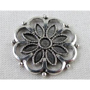 Tibetan Silver Spacers Non-Nickel, 21mm dia [AD36143]