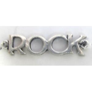 Tibetan Silver rock connector non-nickel, 31.5x7.3mm [AD37032]