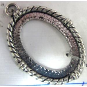 Tibetan Silver pendant, lead free and nickel free, 34x23mm [AD37126FF]