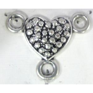 Tibetan Silver connector, Lead free and nickel Free, 24x30mm [AD38206FF]