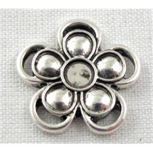 Tibetan Silver flower pendant, Lead free and nickel Free, 18mm dia [AD39023FF]